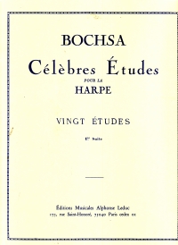 Bochsa Celebres Etudes 1st Suite 20 Studies Harp Sheet Music Songbook