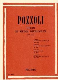 Pozzoli Studies Of Medium Difficulty Harp Sheet Music Songbook