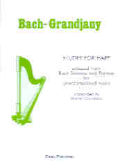 Grandjany 12 Etudes (after Bach) Harp Sheet Music Songbook
