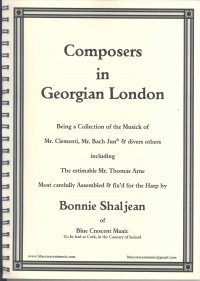 Composers In Georgian London Trans. Shaljean Harp Sheet Music Songbook