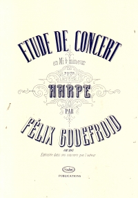 Godefroid Etude De Concert Ebmin Op193 Harp Sheet Music Songbook
