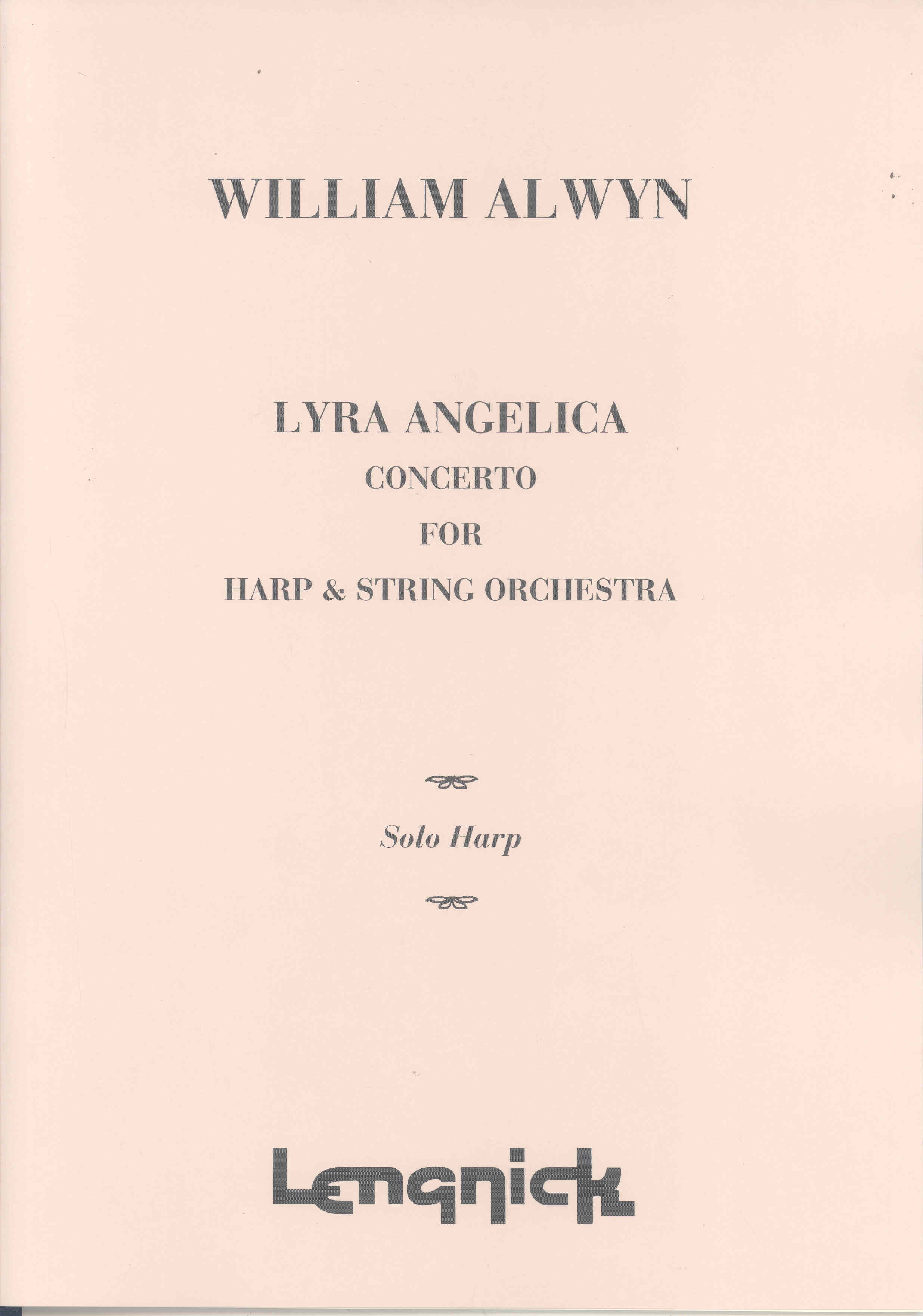 Alwyn Lyra Angelica Harp Sheet Music Songbook