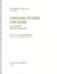 Concone Studies For Horn Pf Accomp Sheet Music Songbook