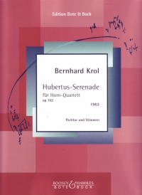 Krol Hubertus Serenade Op102 Sheet Music Songbook