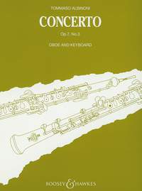 Albinoni Concerto Op7 No 3 Bb Oboe Sheet Music Songbook