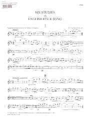 Vaughan Williams 6 Studies Eng Folksong Corang Pt Sheet Music Songbook