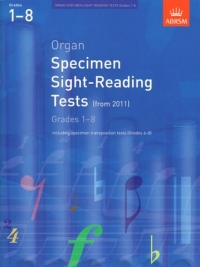 Organ Specimen Sight Reading Tests 2011 Abrsm Sheet Music Songbook