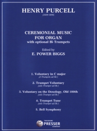 Purcell Ceremonial Music Organ/optional Trumpets Sheet Music Songbook