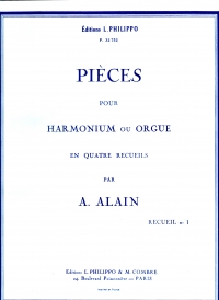 Alain Pieces Vol 1 Organ Sheet Music Songbook