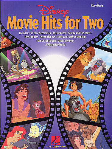 Disney Movie Hits For Two Piano Duets Sheet Music Songbook