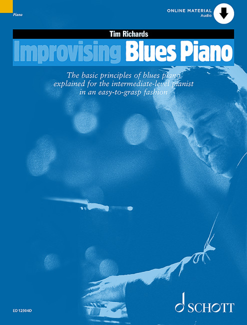 Improvising Blues Piano Richards Book & Audio Sheet Music Songbook