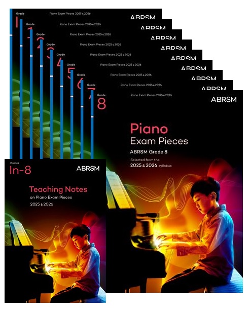 Piano Exam 2025-2026 Initial-grade 8 + Notes Pack Sheet Music Songbook