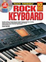 10 Easy Lessons Rock Keyboard Book & Cd Sheet Music Songbook