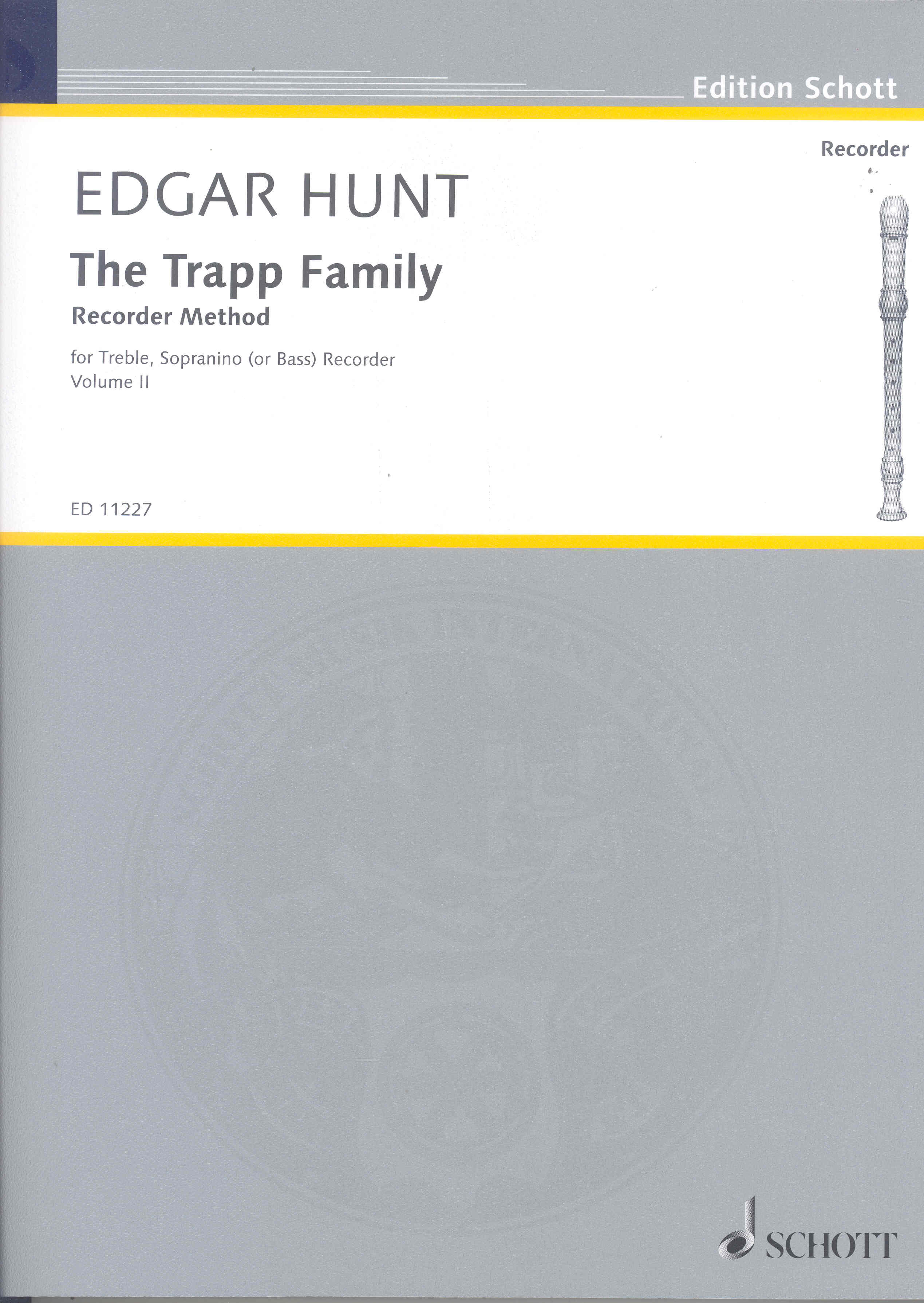 Trapp Family Recorder Method Book 2 Treb/sop/bass Sheet Music Songbook