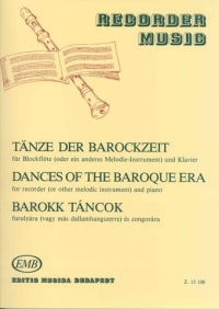 Dances Of The Baroque Era Nagy Treble Recorder Sheet Music Songbook