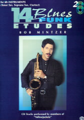 14 Blues & Funk Etudes Bb Ten/sop Sax/ Mintzer +cd Sheet Music Songbook