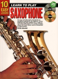 10 Easy Lessons Saxophone Book + Audio Sheet Music Songbook