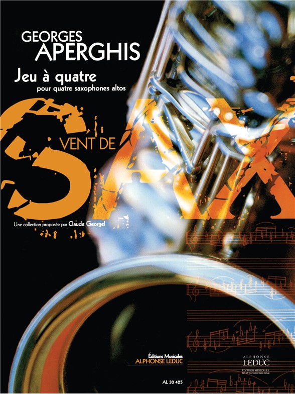 Aperghis Jeu A Quatre 4 Alto Saxophones Sc/pts Sheet Music Songbook