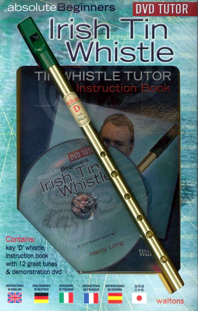 Absolute Beginners Irish Tinwhistle Dvd & Whistle Sheet Music Songbook