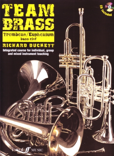 Team Brass Trombone/euphonium Bass Clef Book & Cd Sheet Music Songbook
