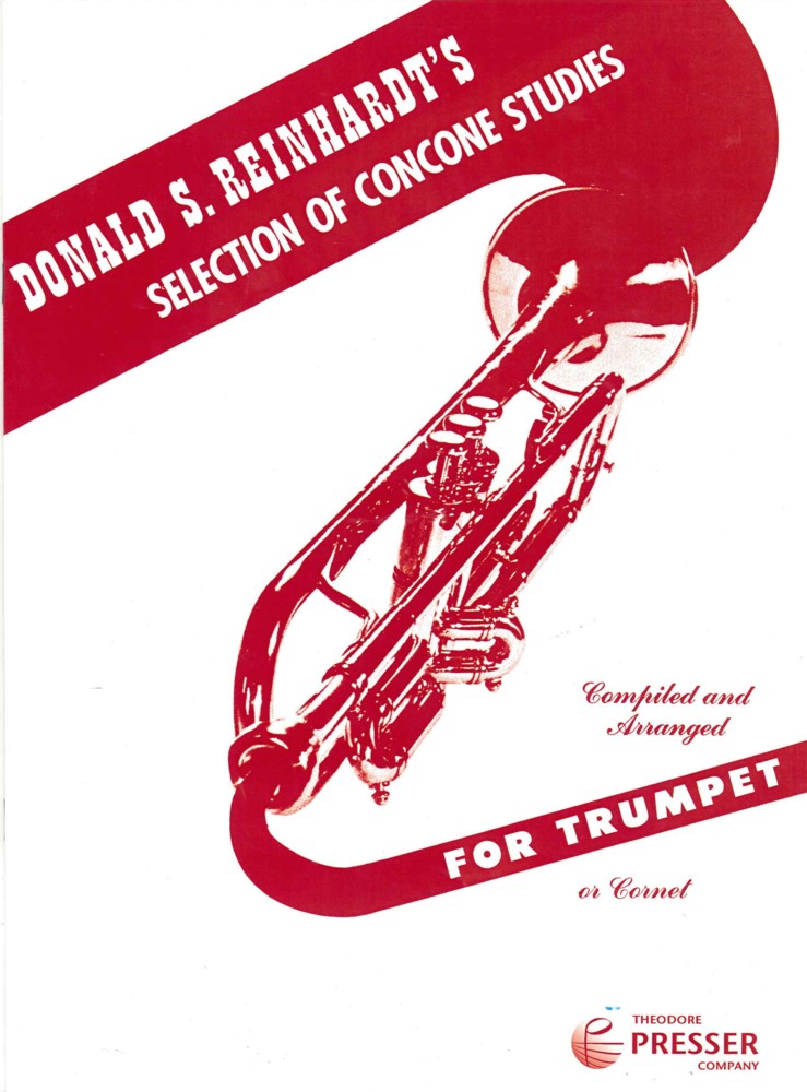 Reinhardt Selection Of Concone Studies Trumpet Sheet Music Songbook