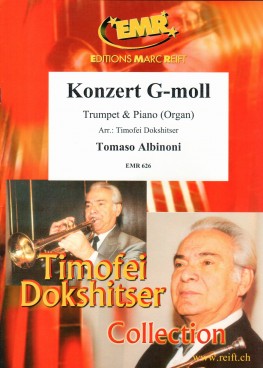 Albinoni Concerto Gmin Trumpet & Piano Sheet Music Songbook