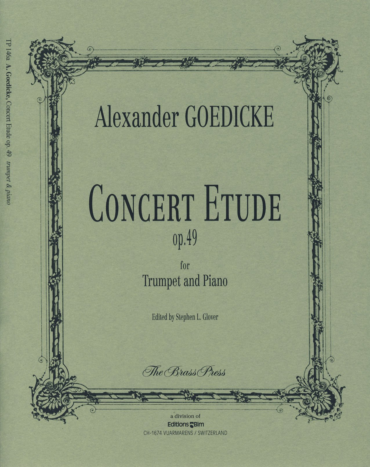 Goedicke Concert Etude Op49 Trumpet & Piano Sheet Music Songbook