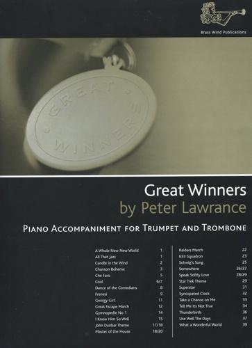 Great Winners Lawrance Tpt & Tbn Piano Accomps Sheet Music Songbook