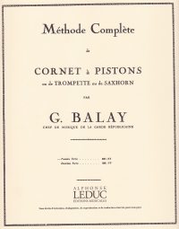 Balay Methode Complete De Cornet A Pistons Sheet Music Songbook
