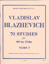 Blazhevich 70 Studies Vol 2 Bbb Tuba Sheet Music Songbook