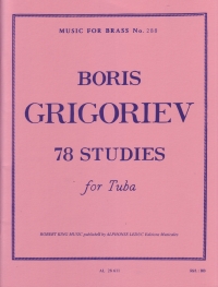 Grigoriev Tuba Etudes (78) Sheet Music Songbook