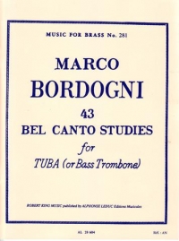 Bordogni 43 Bel Canto Studies Tuba Or Bass Trombon Sheet Music Songbook