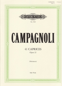 Campagnoli 41 Caprices Op22 Viola Sheet Music Songbook