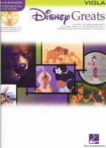 Disney Greats Book & Cd Viola Sheet Music Songbook