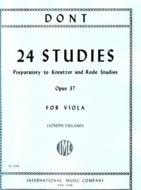 Dont 24 Studies Op37 Solo Viola Sheet Music Songbook