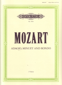 Mozart Adagio Menuet & Rondo K356 3 Violins Sheet Music Songbook