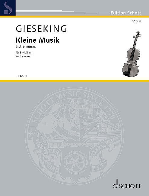Gieseking Little Music 3 Violins Sheet Music Songbook