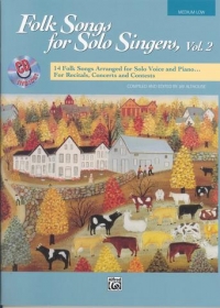 Folk Songs For Solo Singers 2 Med/low Book & Cd Sheet Music Songbook