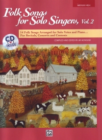 Folk Songs For Solo Singers 2 Med/high + Cd Sheet Music Songbook