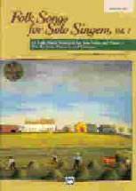 Folk Songs For Solo Singers 1 Med/high Book & Cd Sheet Music Songbook