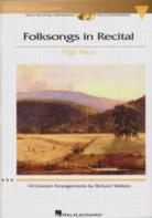 Folksongs In Recital Walters High Book & Cd Pvg Sheet Music Songbook