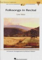 Folksongs In Recital Walters Low Book & Cd Pvg Sheet Music Songbook