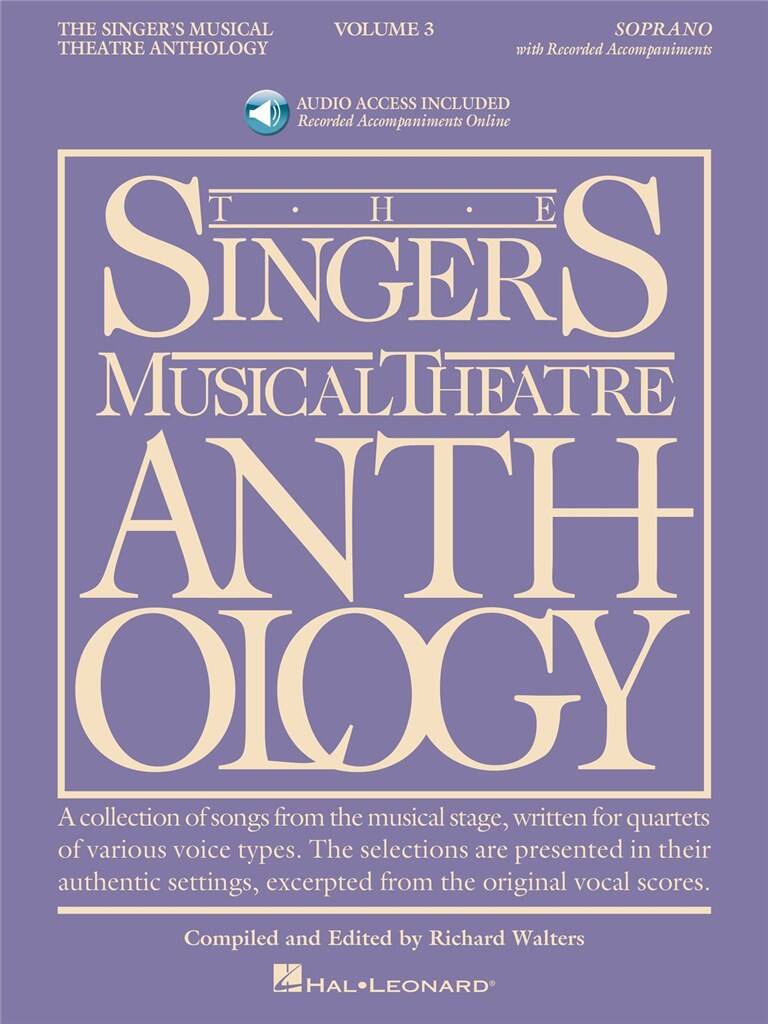 Singers Musical Theatre Anthology 3 Sop+ Audio Sheet Music Songbook