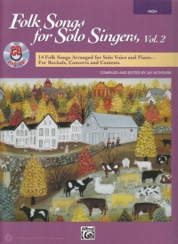 Folk Songs For Solo Singers 2 High + Cd Sheet Music Songbook