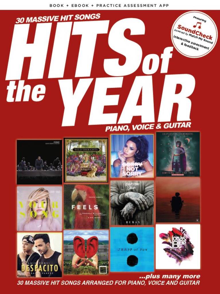 Hits Of The Year 2017 Pvg Sheet Music Songbook