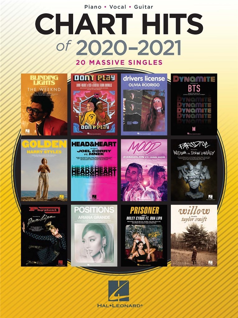 Chart Hits Of 2020-2021 Piano Vocal Guitar  Sheet Music Songbook