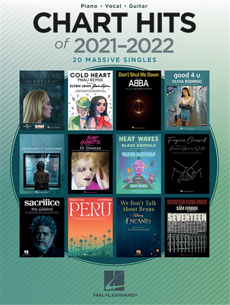 Chart Hits Of 2021-2022 Pvg Sheet Music Songbook