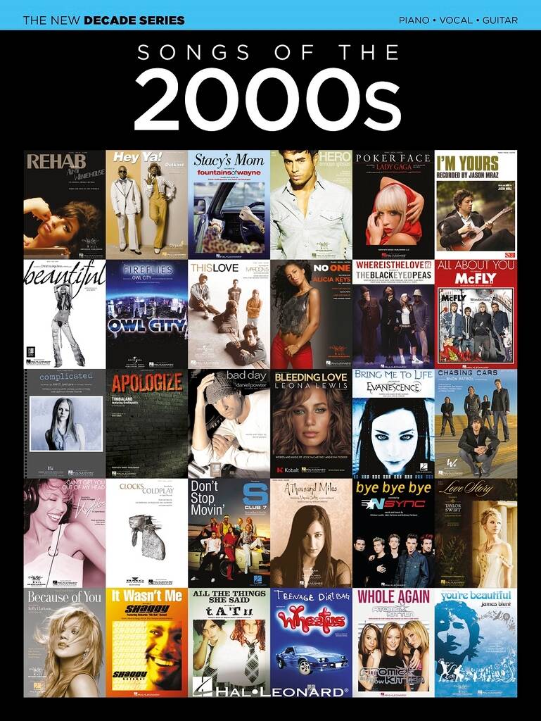 New Decade Series Songs Of The 2000s Sheet Music Songbook