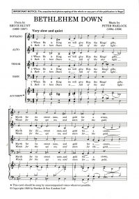 Bethlehem Down Warlock Satb Sheet Music Songbook