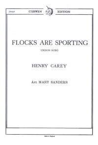 Flocks Are Sporting Carey Unison Sheet Music Songbook